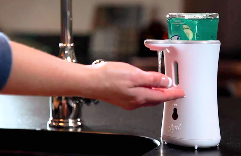 Dispenser Sapone Automatico Da Parete 300ml – Sensore Infrarossi, Adesivo Senza Fori, Display LED (Bianco)
