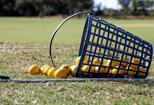 Cestino Porta Palline Da Golf Con Manico, Verde, 20x15 Cm (capacità 50 Palline)